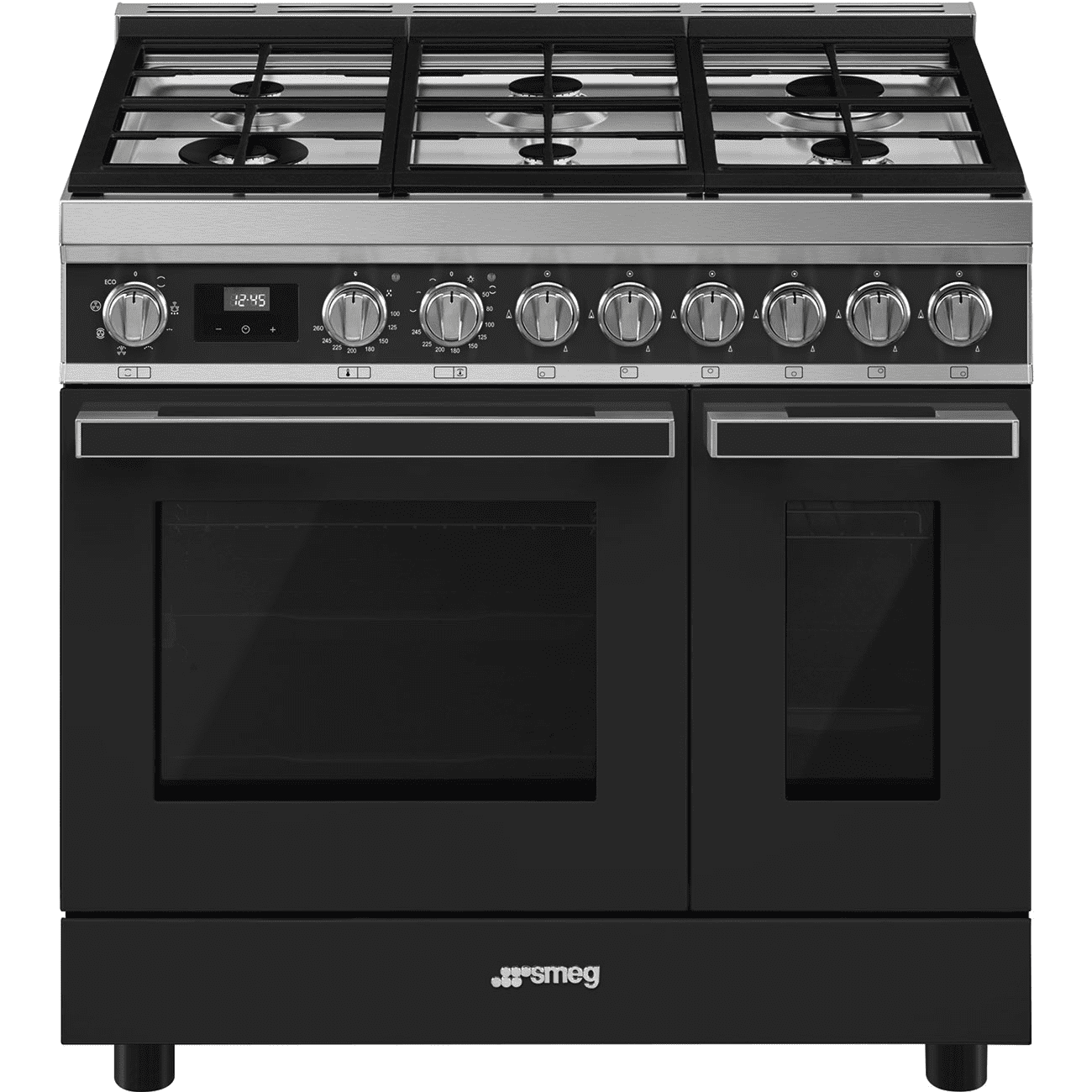 Smeg Anthracite Cpf92gma 90Cm Range Cooker With Gas Top 90Cm To 119Cm