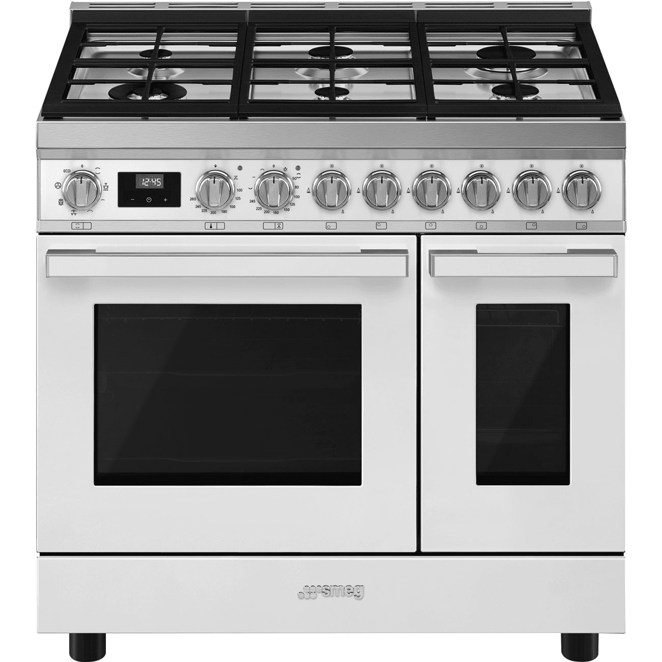 Smeg White Cpf92gmwh 90Cm Range Cooker With Gas Top 90Cm To 119Cm