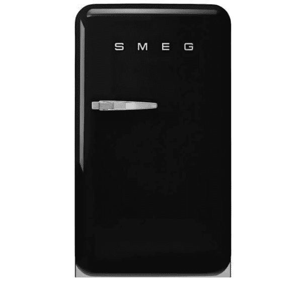 Smeg Black Fab10rbl5 55Cm Right Hand Hinge Fridge With Icebox 90Cm To 119Cm