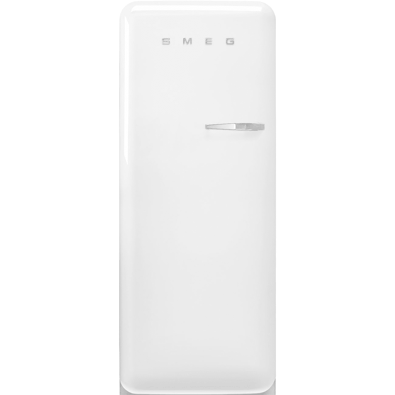Smeg White Fab28lwh5uk 50'S Style Freestanding Fridge Left Hinge 120Cm To 159Cm