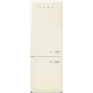 Smeg FAB38LCR5 50's Style Double Door Freestanding Left Hinge Fridge Freezer Cream