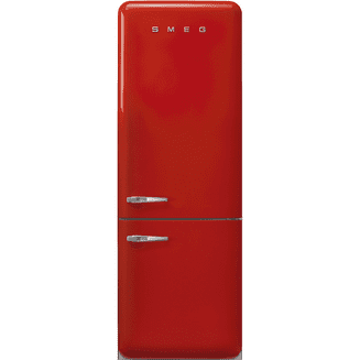 Smeg FAB38RRD5 50's Style Double Door Freestanding Right Hinge Fridge Freezer Red