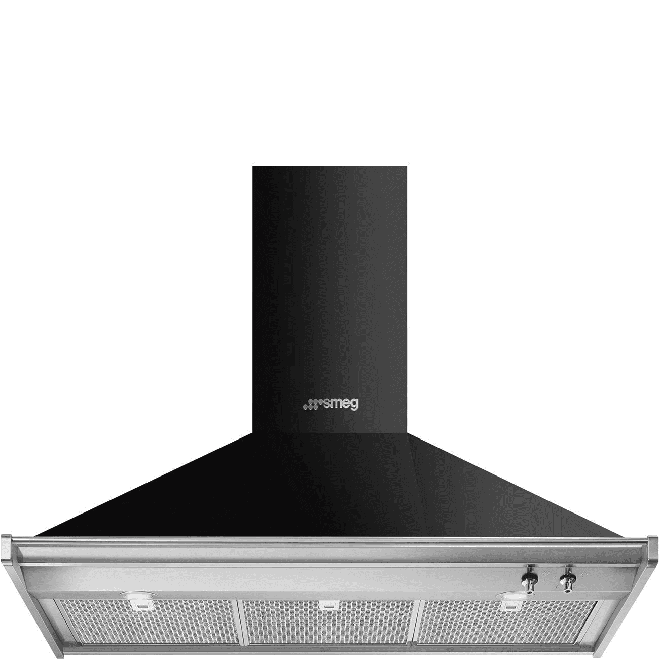 Smeg Black Kd100hne 100Cm Chimney Wall Hood 90Cm To 119Cm