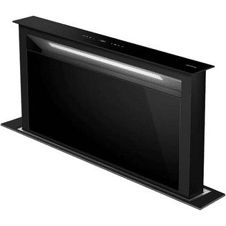 Smeg KDD90CNE2 90cm Island Downdraft Hood Black Glass