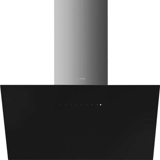 Smeg KICV90BL2 90cm Angled Wall Hood Black and Stainless Steel