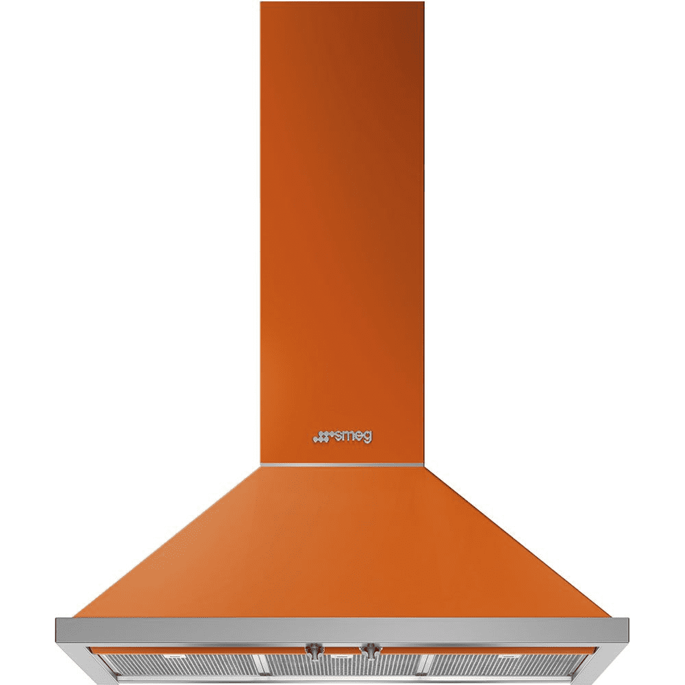 Smeg Orange Kpf9or 90Cm Chimney Wall Hood 90Cm To 119Cm