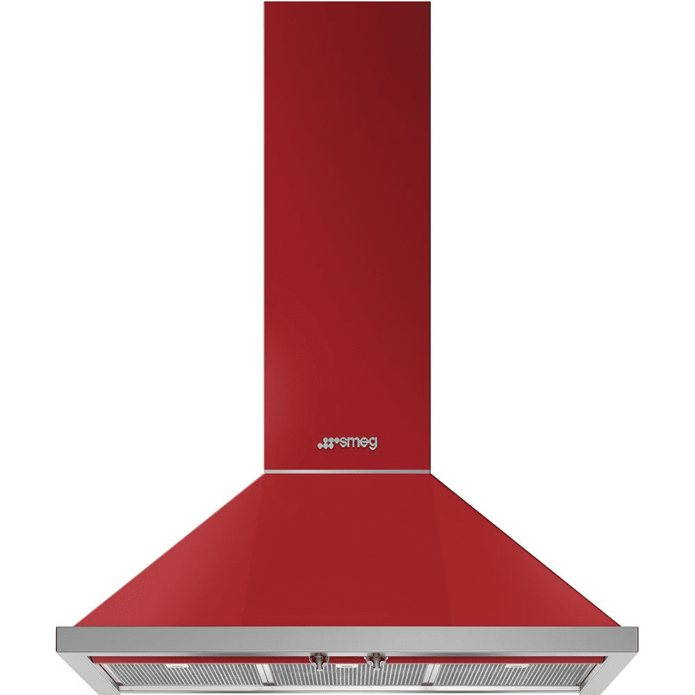 Smeg Red Kpf9rd 90Cm Chimney Wall Hood 90Cm To 119Cm