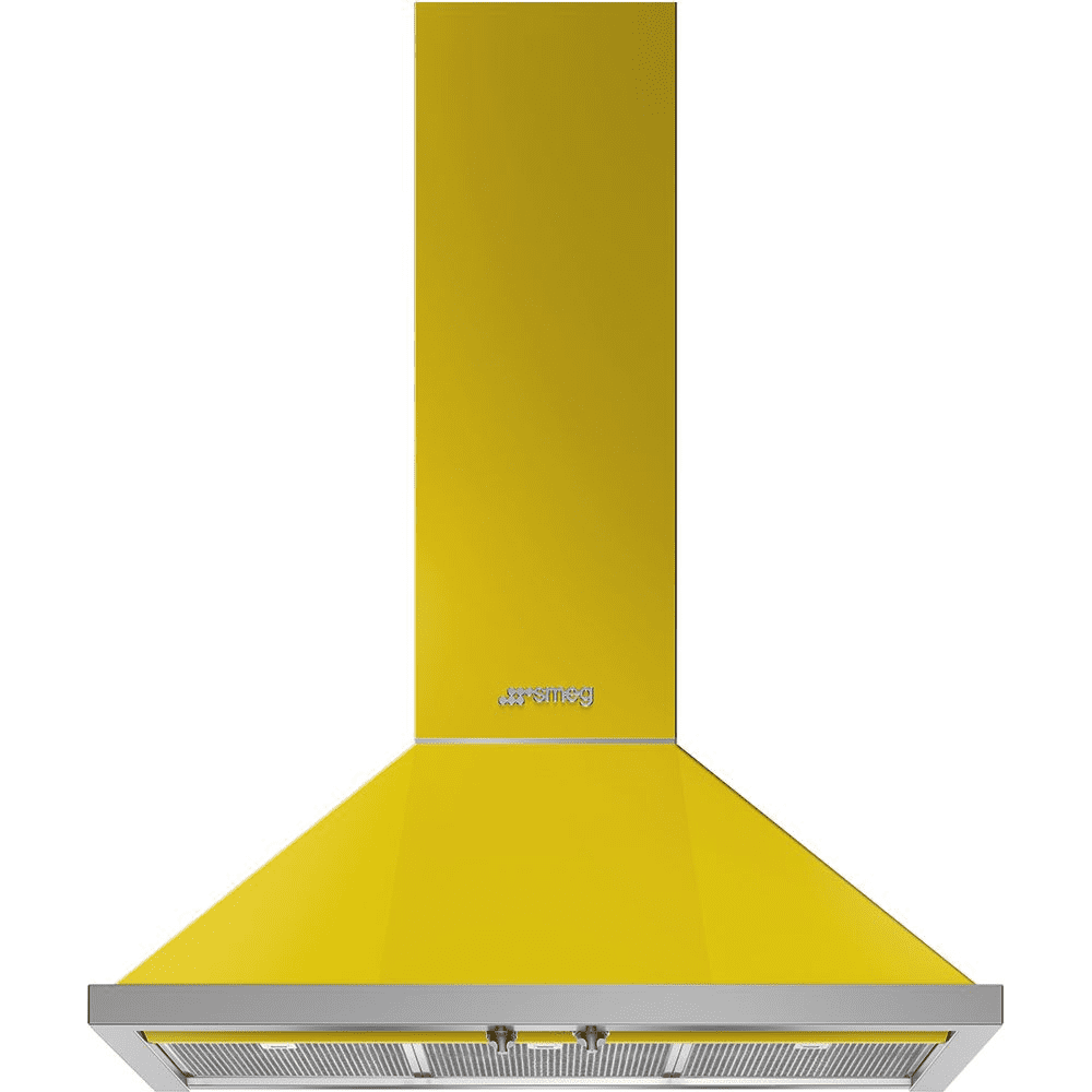Smeg Yellow Kpf9yw 90Cm Chimney Wall Hood 90Cm To 119Cm