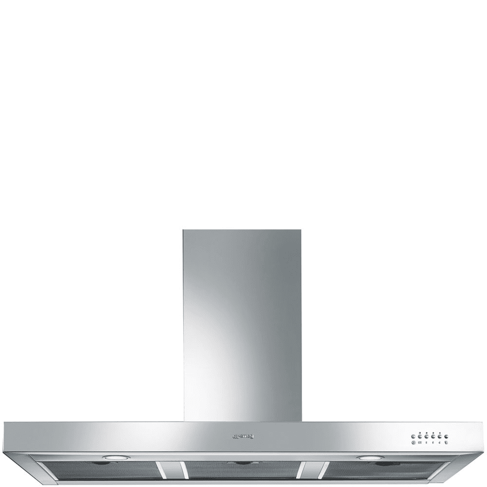 Smeg Black Ks110xe 110Cm Chimney Wall Hood Stainless Steel 90Cm To 119Cm
