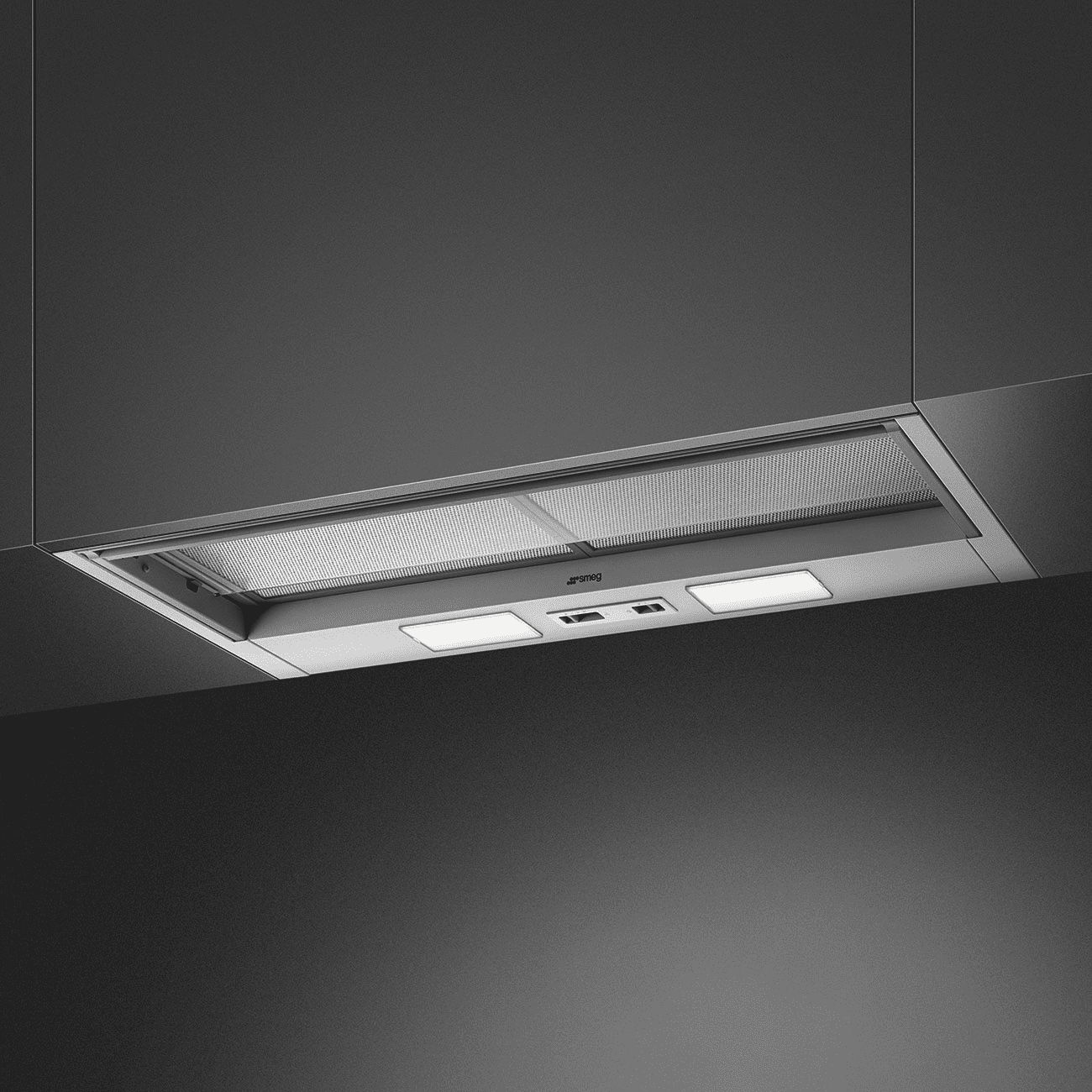 Smeg Light Kset86lx3 86Cm Built In Cooker Hood 90Cm To 119Cm
