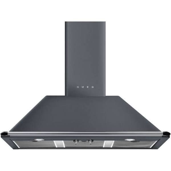 Smeg Grey Kt100gre 100Cm Chimney Hood Slate 90Cm To 119Cm