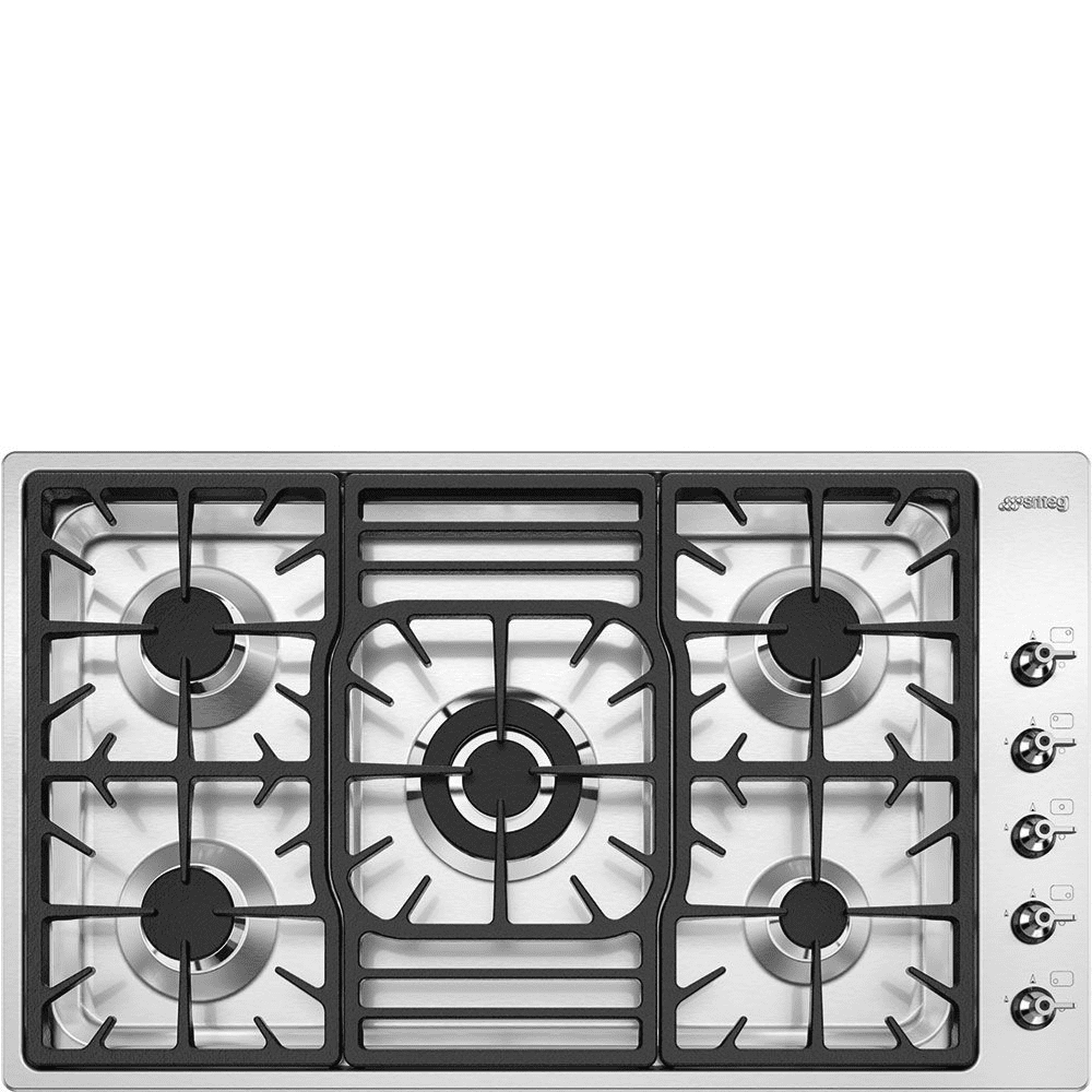 Smeg Pgf95-4 5 Burner 90Cm Gas Hob 90Cm To 119Cm