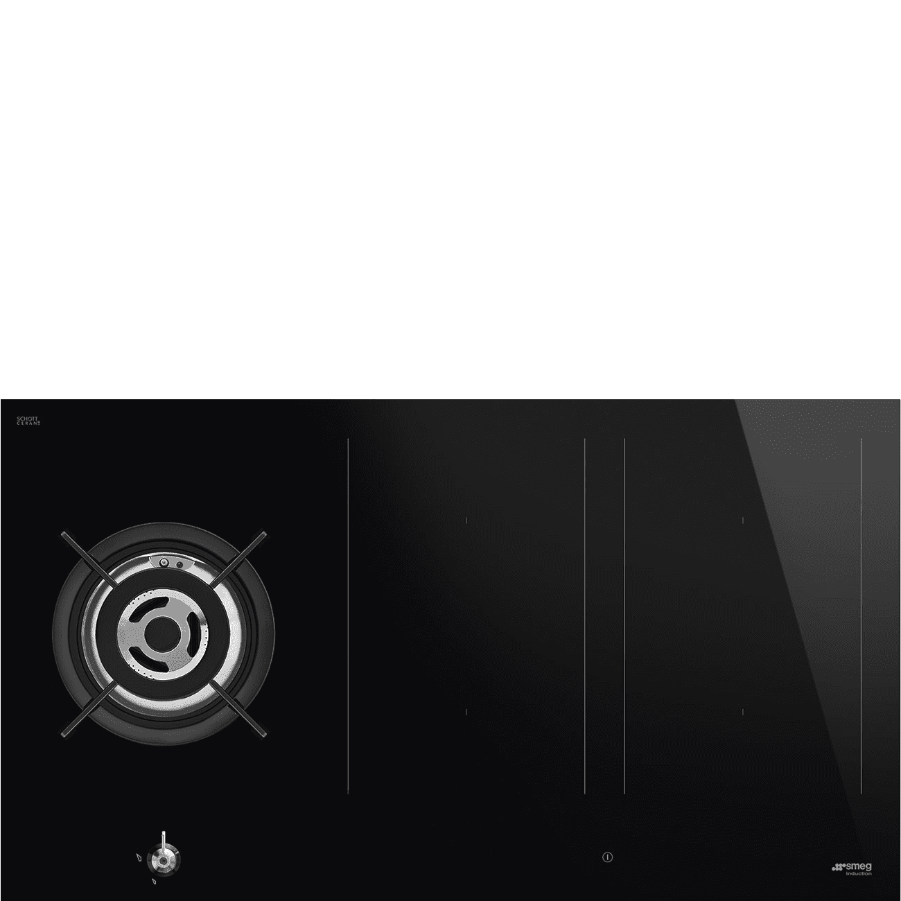 Smeg Pm3953d 90Cm Mixed Fuel Hob 90Cm To 119Cm