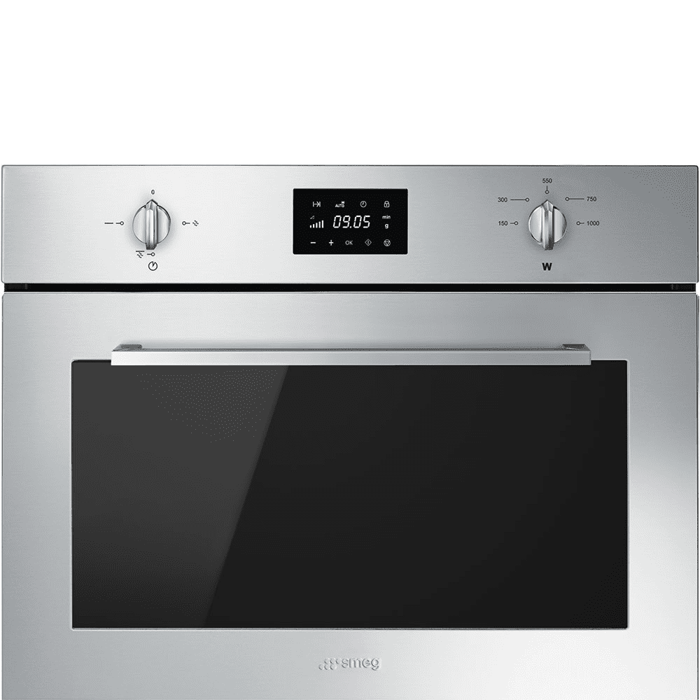 Black Smeg Sf4400mx Cucina Built In Microwave With Grill 45Cm