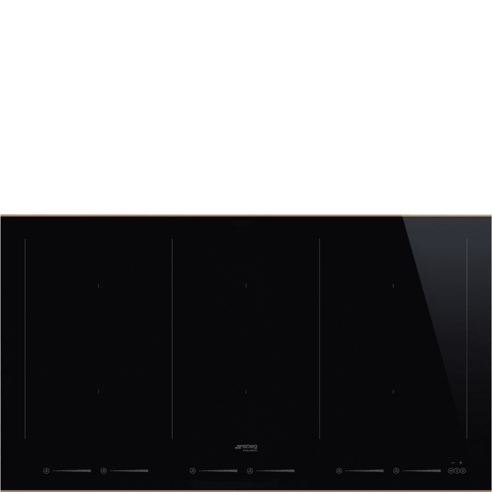 Smeg Light/Black Sim693wldr 6 Zone 90Cm Induction Hob 90Cm To 119Cm