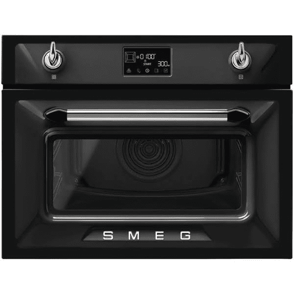 Smeg Black So4902m1n Victoria Built In Combi Microwave 40Cm To 59Cm