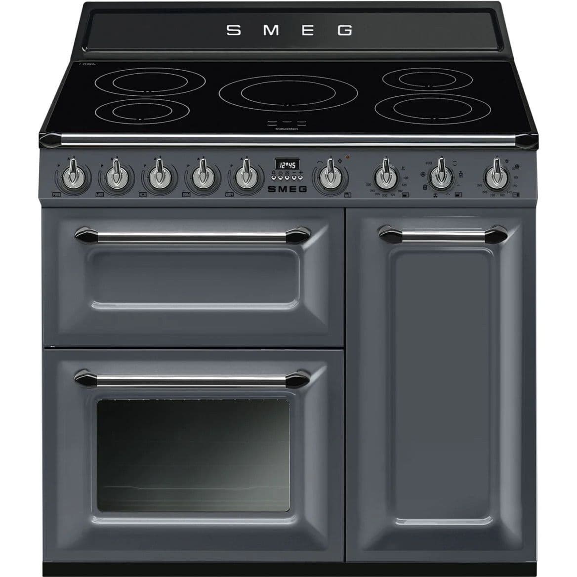 Smeg Grey Tr93igr2 90Cm Range Cooker With Induction Top 90Cm To 119Cm