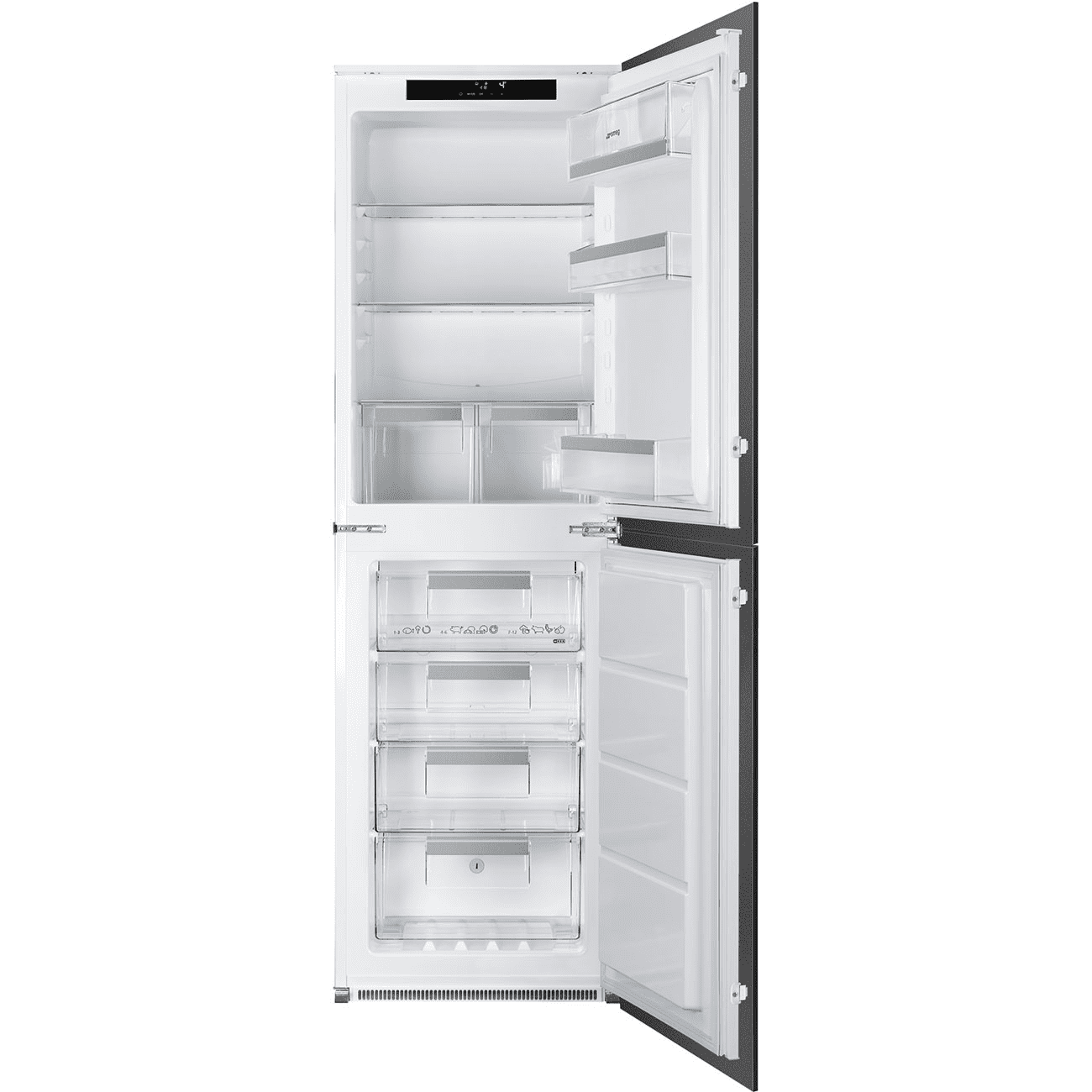 Smeg White Ukc8174nf Universal Built In Right Hinge Fridge Freezer 160Cm To 189Cm