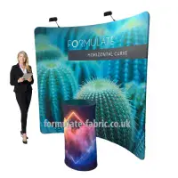 Formulate Curve stretch fabric display stands