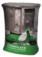 Formulate Rectangle Pop Up Counter With Graphic is ideal as a reception desk, info station or ticket point