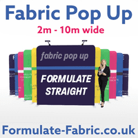 Fabric Pop Up | Formulate Straight Fabric Pop Up