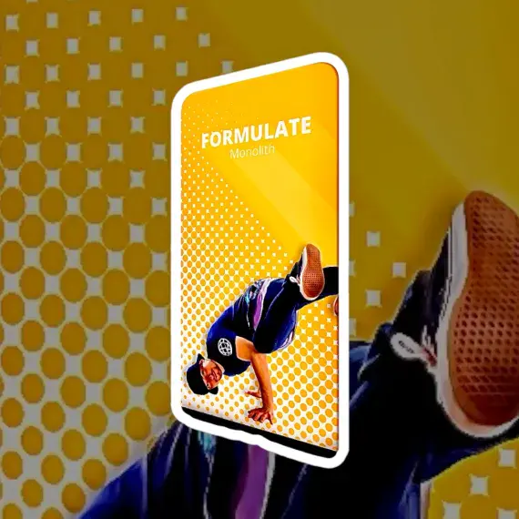 Formulate Monolith Fabric banner stand in multiple sizes. Free double sided print.