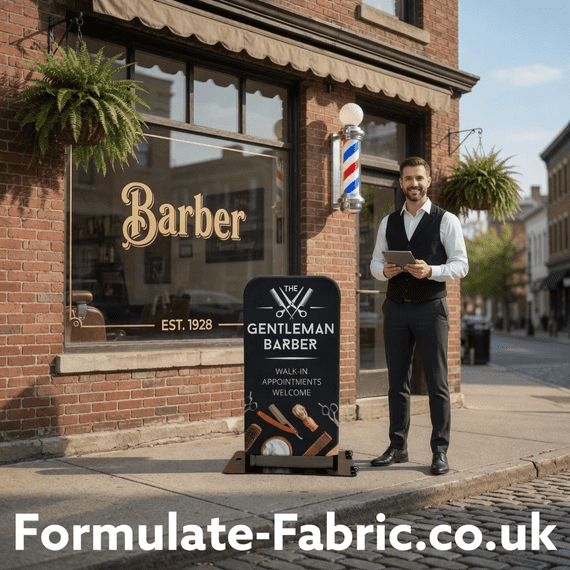 Formulate Shadow fabric sign