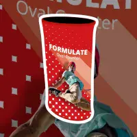 Formulate Fabric Oval Counter matches all our Formulate backdrops