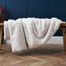 Boucle Faux Fur Throw