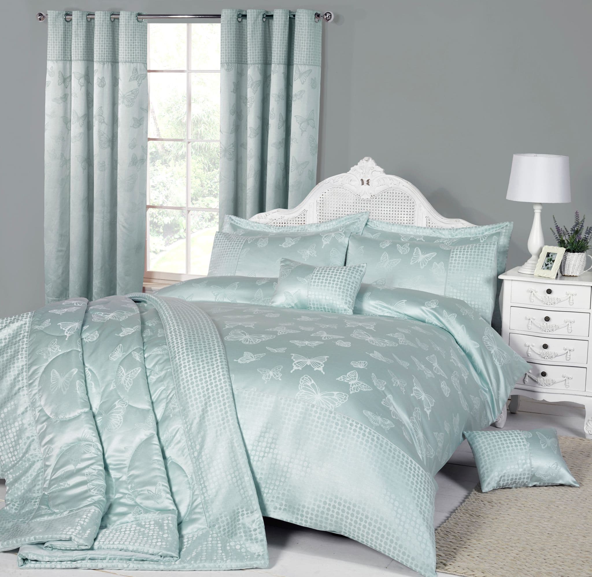 Butterfly Jacquard King Size Duvet Set