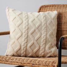 Cable Knit Cushion Cream