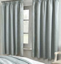 Chatsworth Pair of Curtains inc Tiebacks Duck Egg