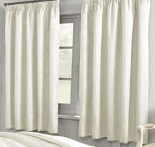 Chatsworth Pair of Curtains inc Tiebacks Ivory