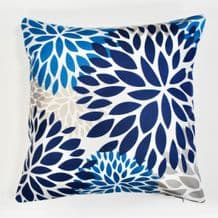 Chrysanthemum waterproof cushion Blue