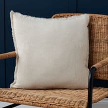 Cotton Fringe Cushion Cream