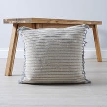 Cotton Strpe Cushion Grey