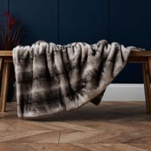 Faux Fur Throw Natural