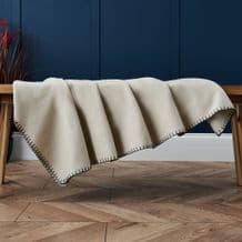 Felt Stitch Throw Natural