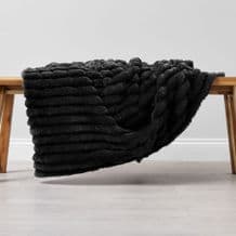Jumbo Cord Throw Black