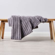 Jumbo Cord Throw Grey