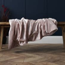 Luxury Crushed Velvet Throw Blush