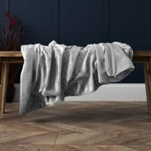 Luxury Crushed Velvet Throw Silver