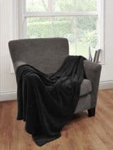 Microfleece Throw Black