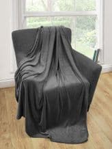 Microfleece Throw Charcoal