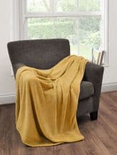 Microfleece Throw Ochre