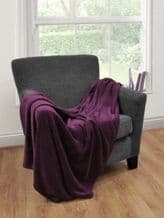 Microfleece Throw Plum