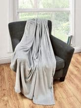 Microfleece Throw Silver