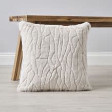Rabbit Faux Fur Cushion Cream