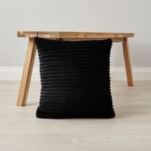 Ribbon Velour Cushion Black