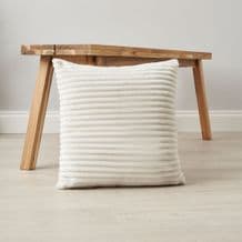 Ribbon Velour Cushion Cream